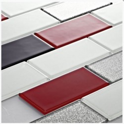 Стилна мозайка от стъклокерамика Inca от Betas Glass Mosai , с размер 30 x 30 см.